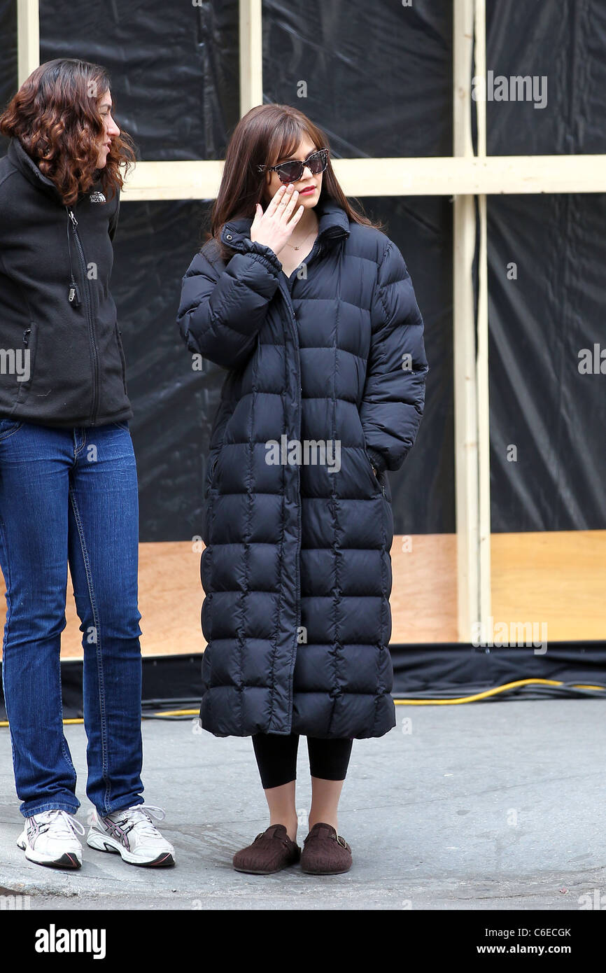 Ginnifer Goodwin filming on the set of her new movie 'Something