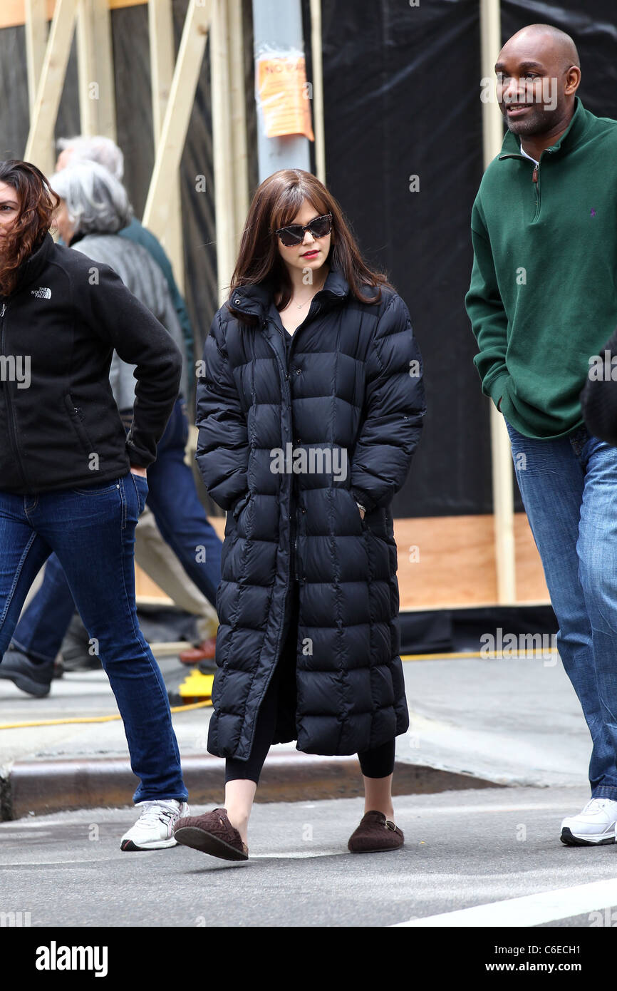 Ginnifer Goodwin filming on the set of her new movie 'Something