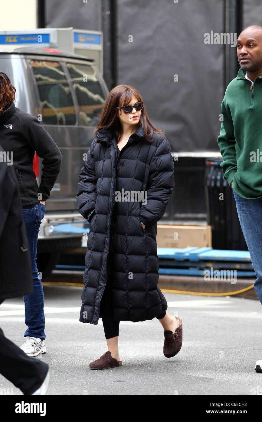 Ginnifer Goodwin filming on the set of her new movie 'Something