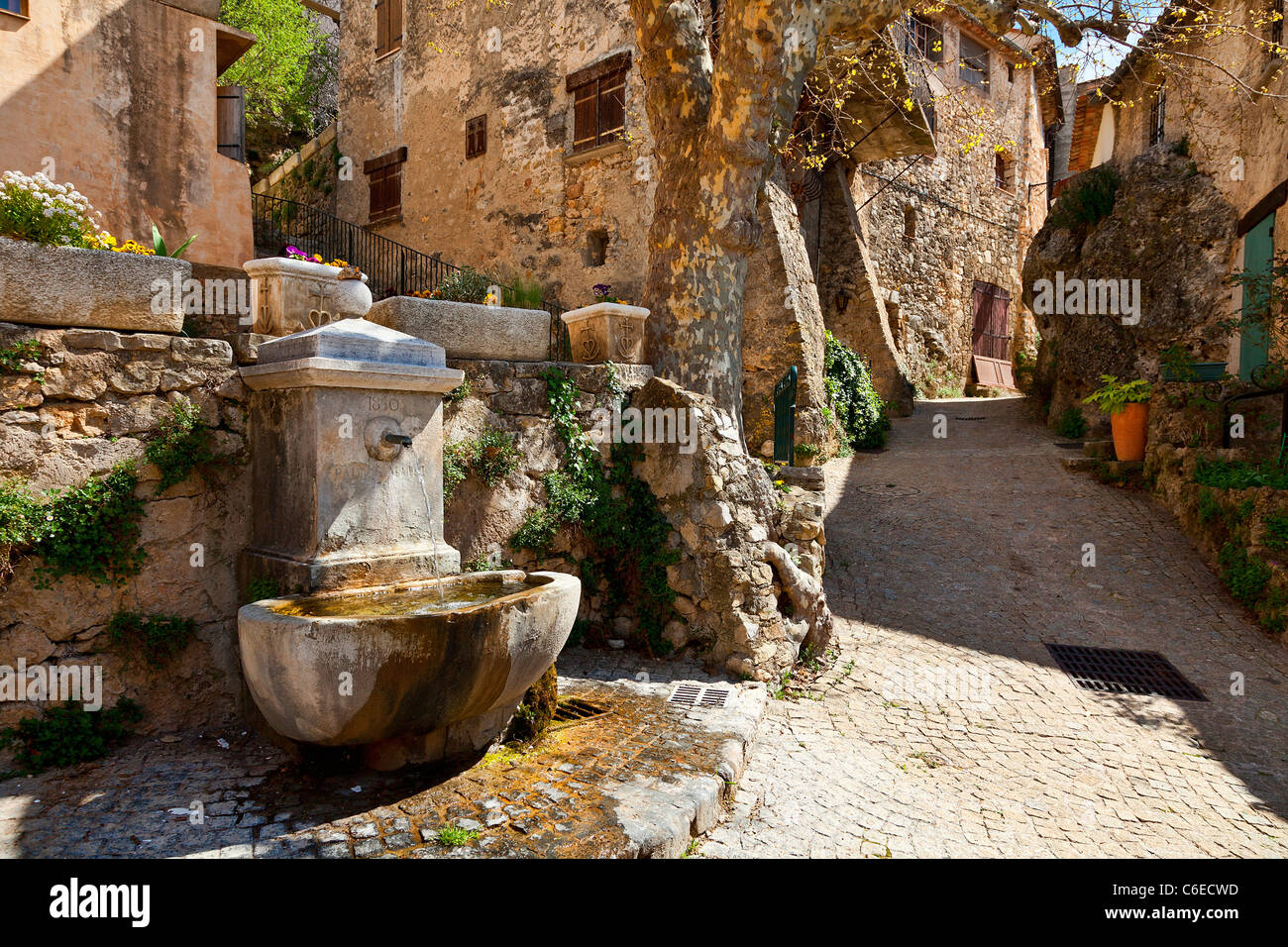 Village of Tourtour, Provence, France Stock Photo