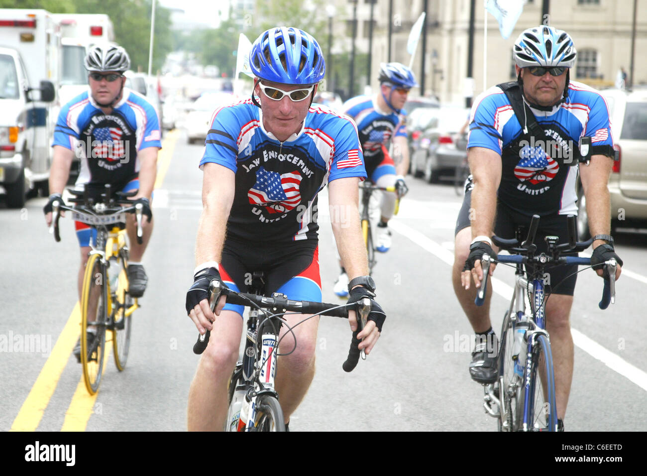 The Police Unity Tour arrives at the National Enforcement Memorial