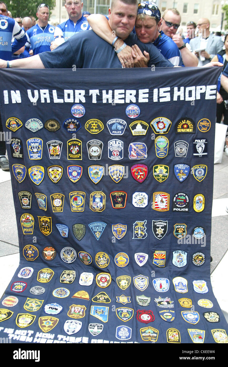 The Police Unity Tour arrives at the National Enforcement Memorial