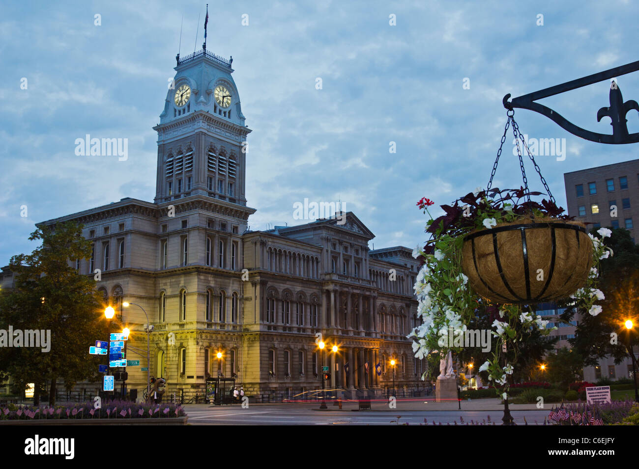 USA, Kentucky, Louisville, Facade of City Hall at morning Stock Photo