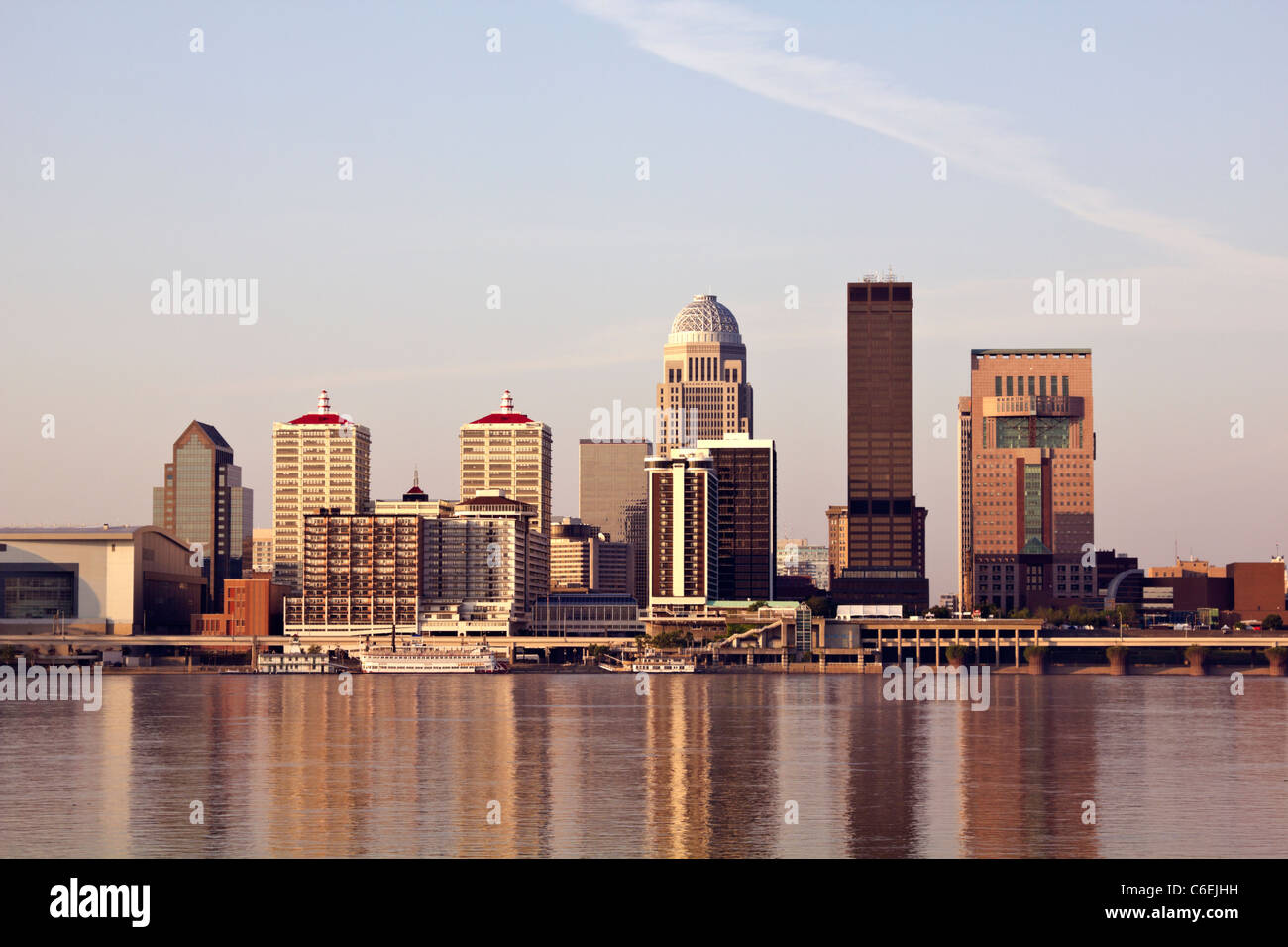 USA, Kentucky, Louisville, Morning skyline Stock Photo