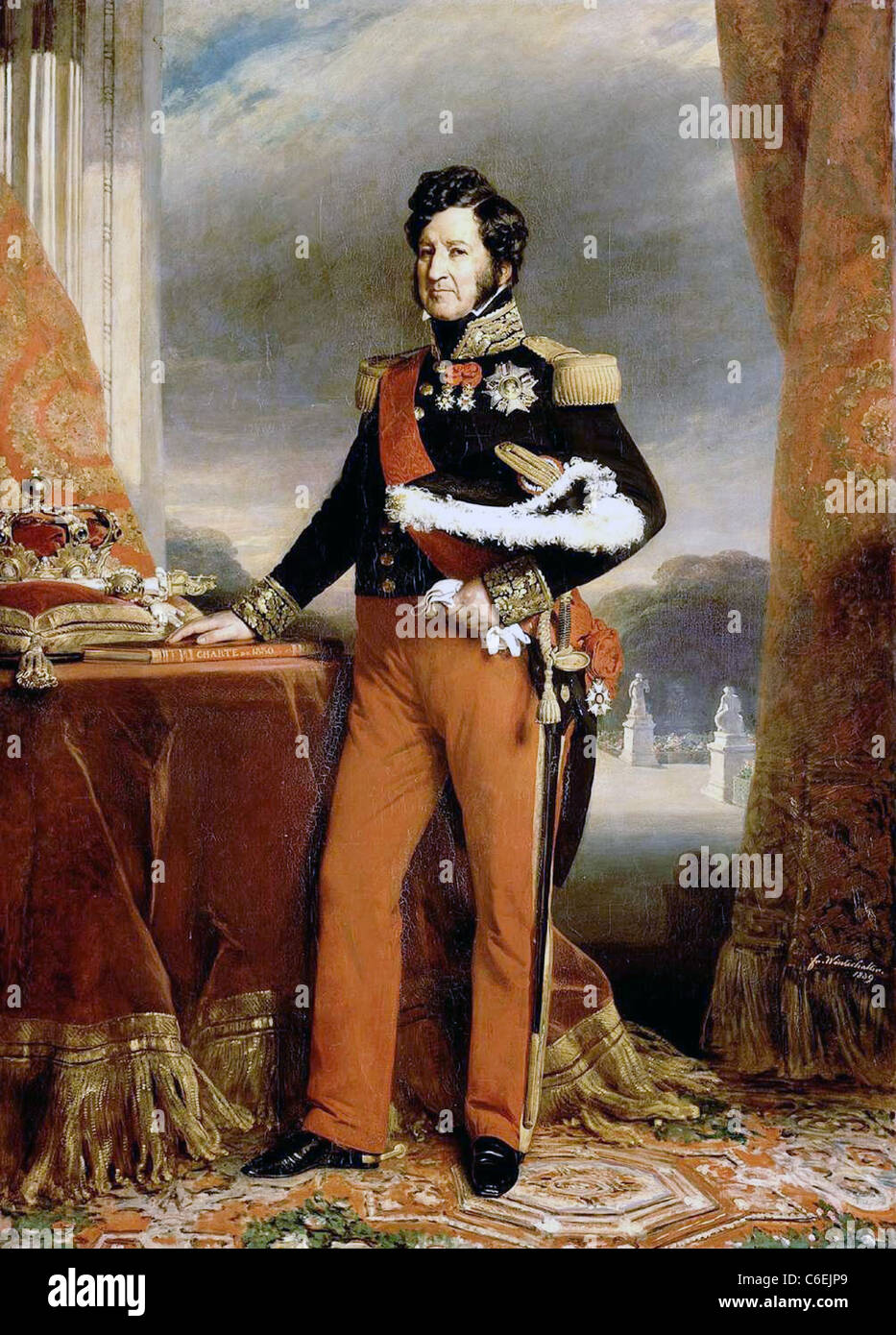 LOUIS PHILIPPE I  (1773-1850) French King from 1830-48 painted by Franz Winterhalter in 1839 Stock Photo
