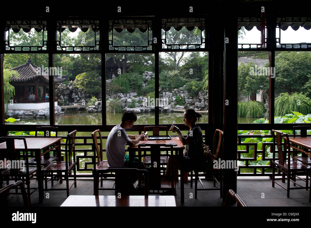Suzhou teahouse garden hi-res stock photography and images