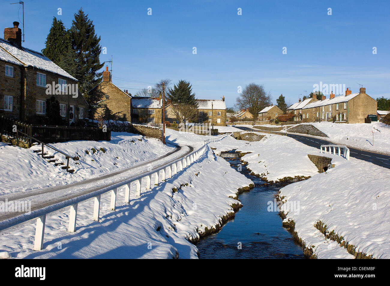 The village of HuttonleHole in the North Yorkshire Moors, England