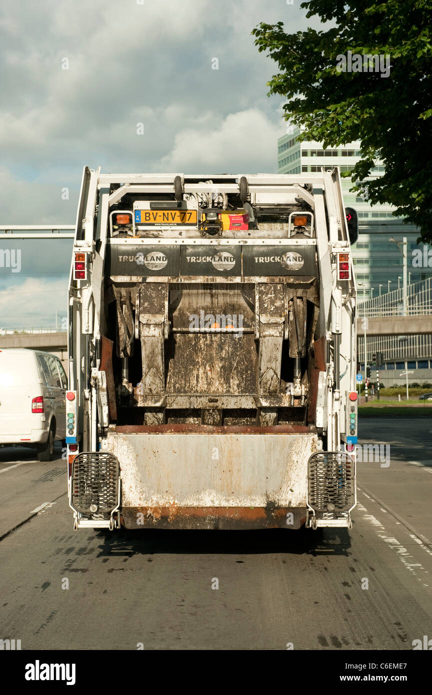 Refuse Collection Lorry Amsterdam Holland Netherlands Europe Stock Photo