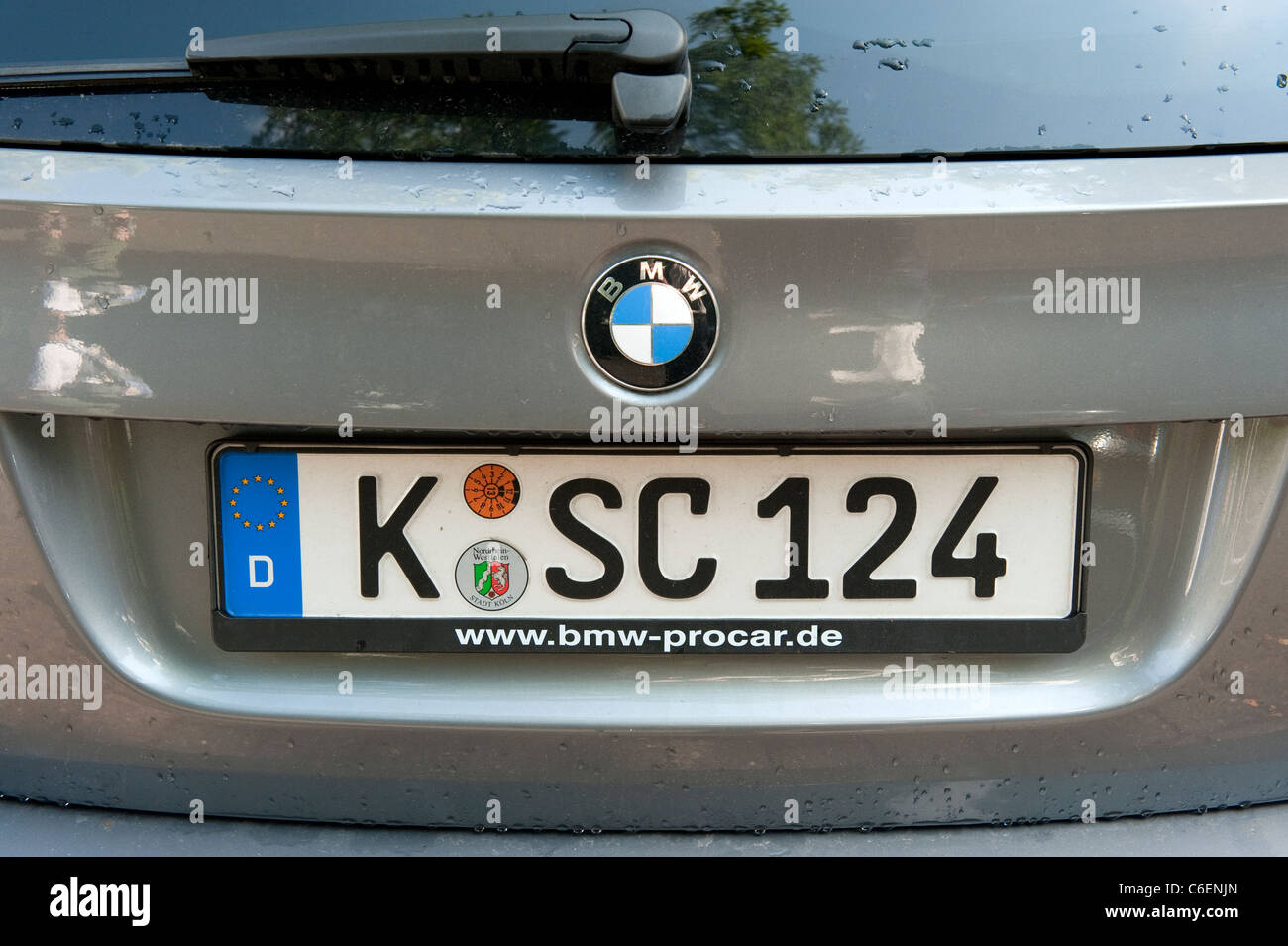 German Car Registration License Plate Cologne Koln Germany Europe Stock 