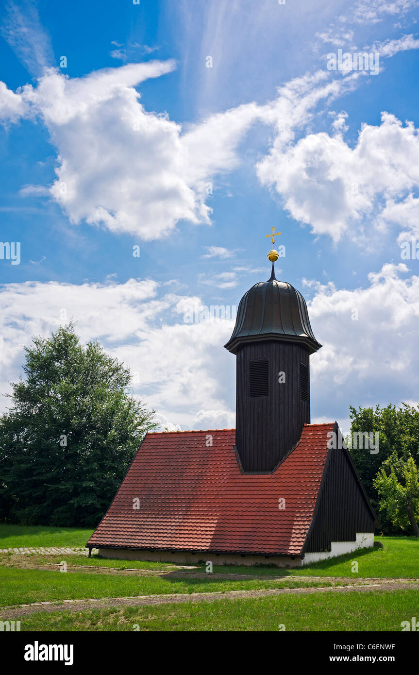 Small church in Gosda, municipality Wiesengrund, district Spree-Neiße, Brandenburg, Germany, Europe Stock Photo