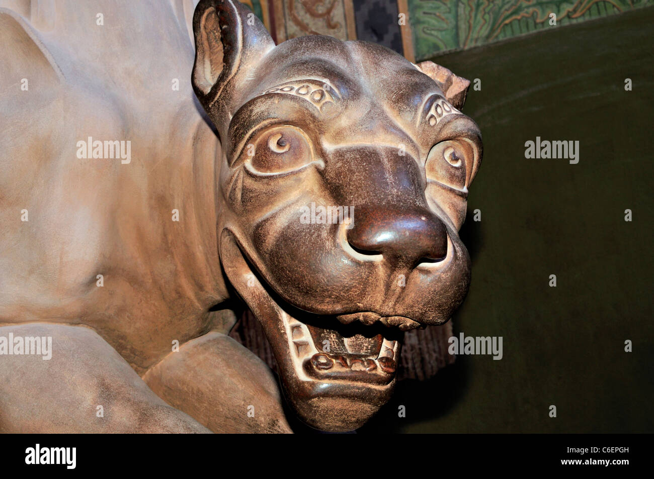Germany, Eisenach: Mythological animal at the Palas of Wartburg Castle Stock Photo
