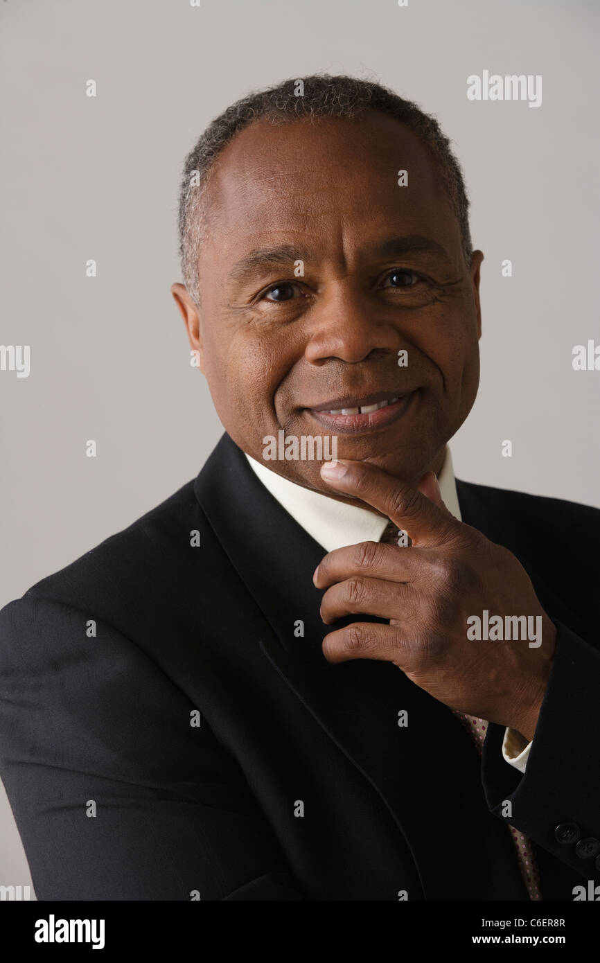 Portrait of mature businessman, studio shot Stock Photo - Alamy