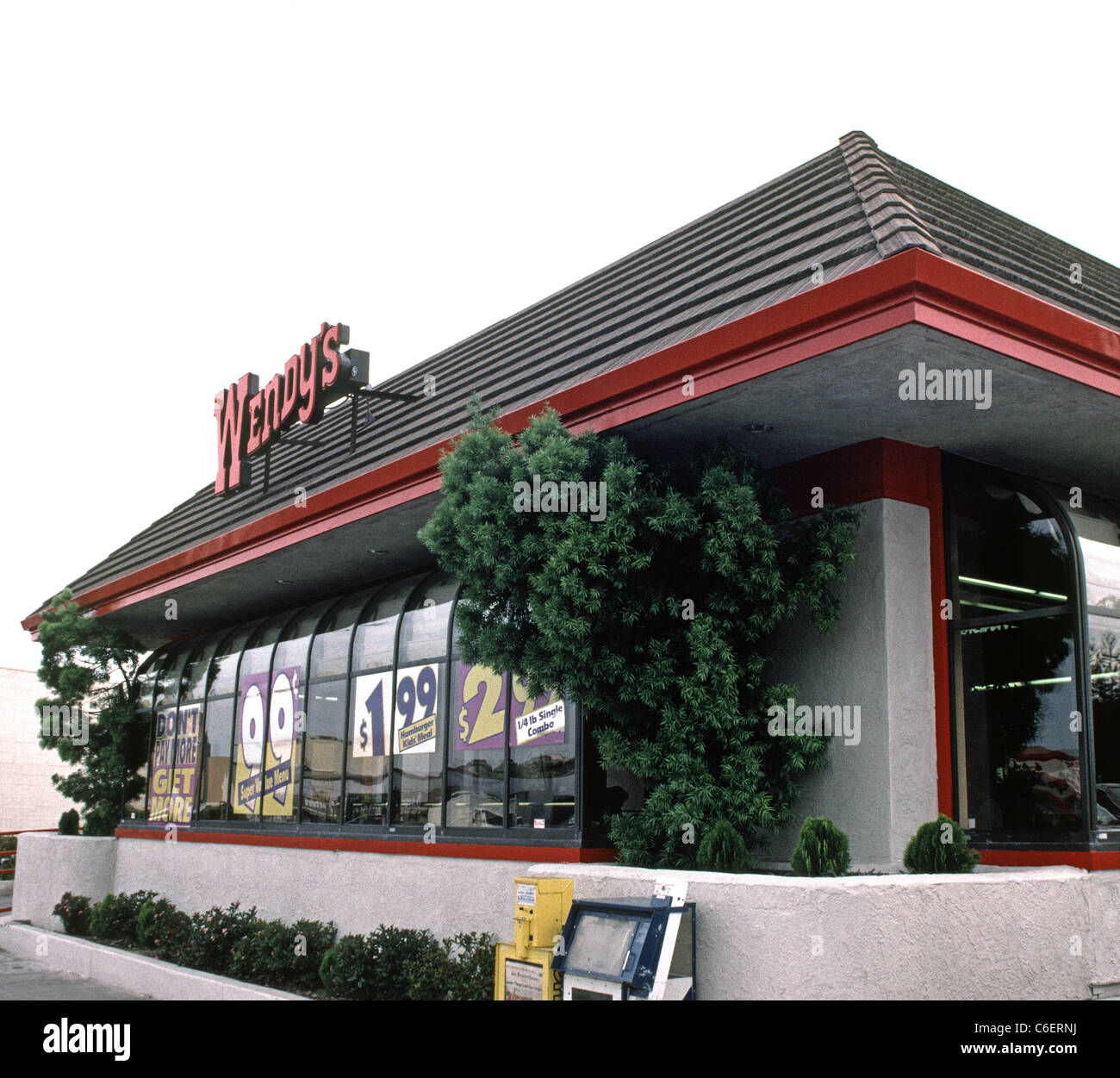 Wendy's fast food restaurant in northern California. Stock Photo