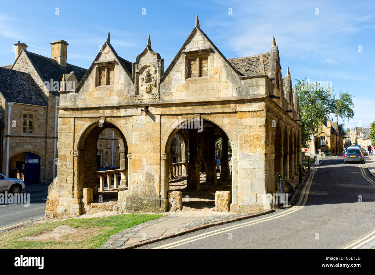 The old market building in Chipping Campden, Gloucestershire, England Stock Photo