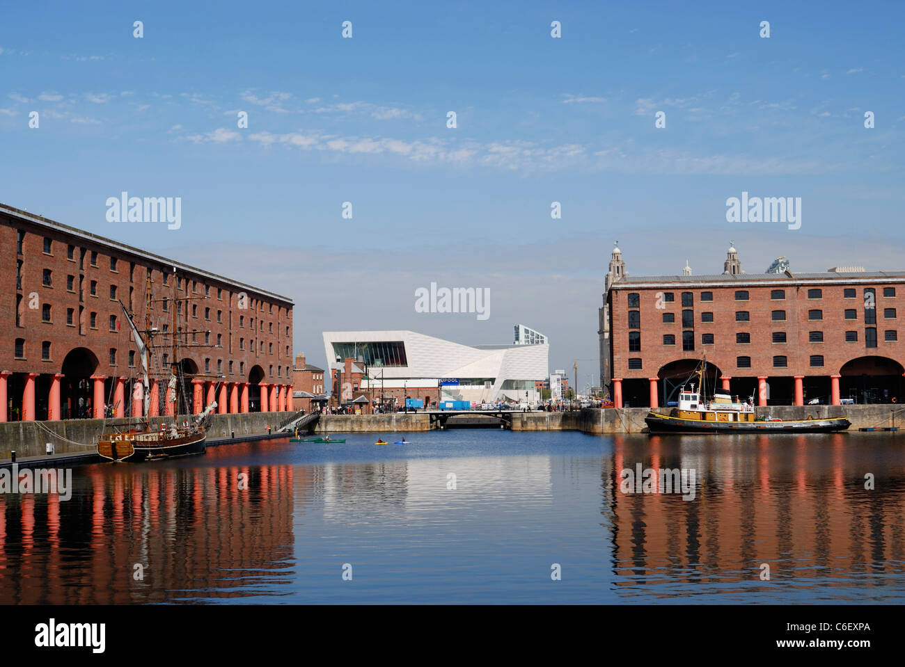 Museum of Liverpool from Albert Dock in Liverpool. Stock Photo