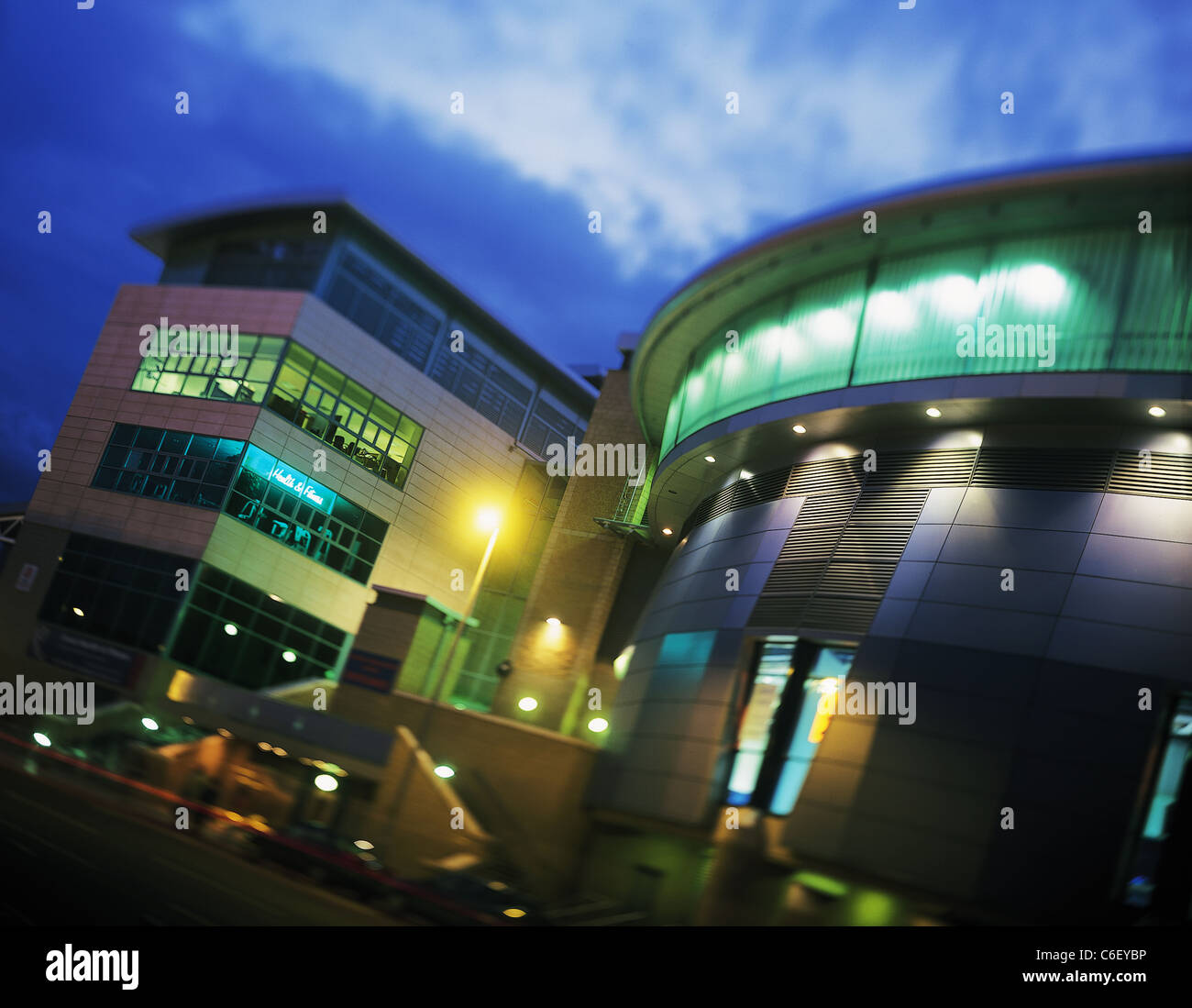 Nottingham Ice Arena taken at night Stock Photo Alamy