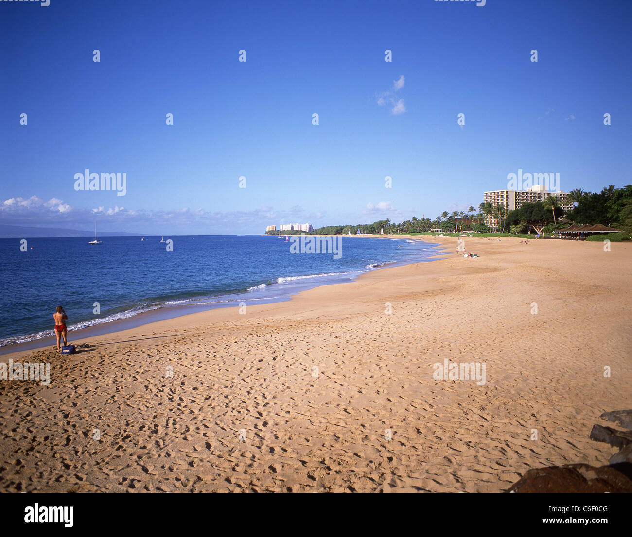 Black Rock Beach, Kaanapali, Maui, Hawaii, United States of America Stock Photo