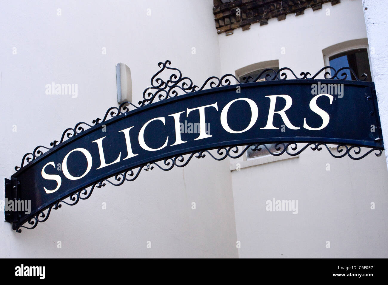 Solicitors Sign in Whitstable High Street, Kent Stock Photo