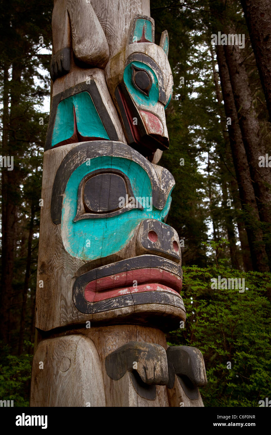 Sitka National Historical Park, Totem Park, Sitka, Alaska Stock Photo ...