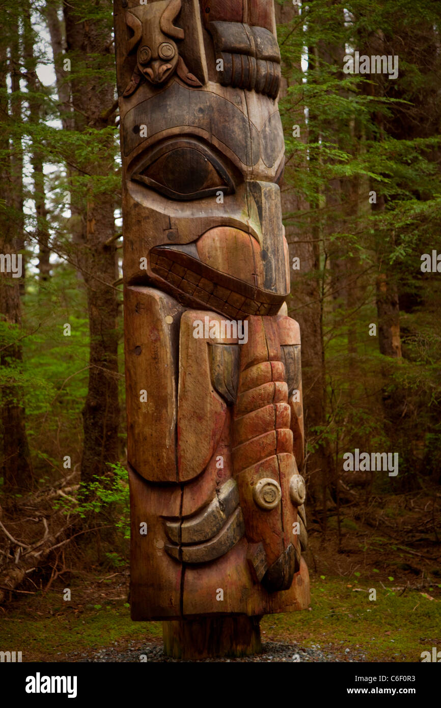 Sitka National Historical Park, Totem Park, Sitka, Alaska Stock Photo ...