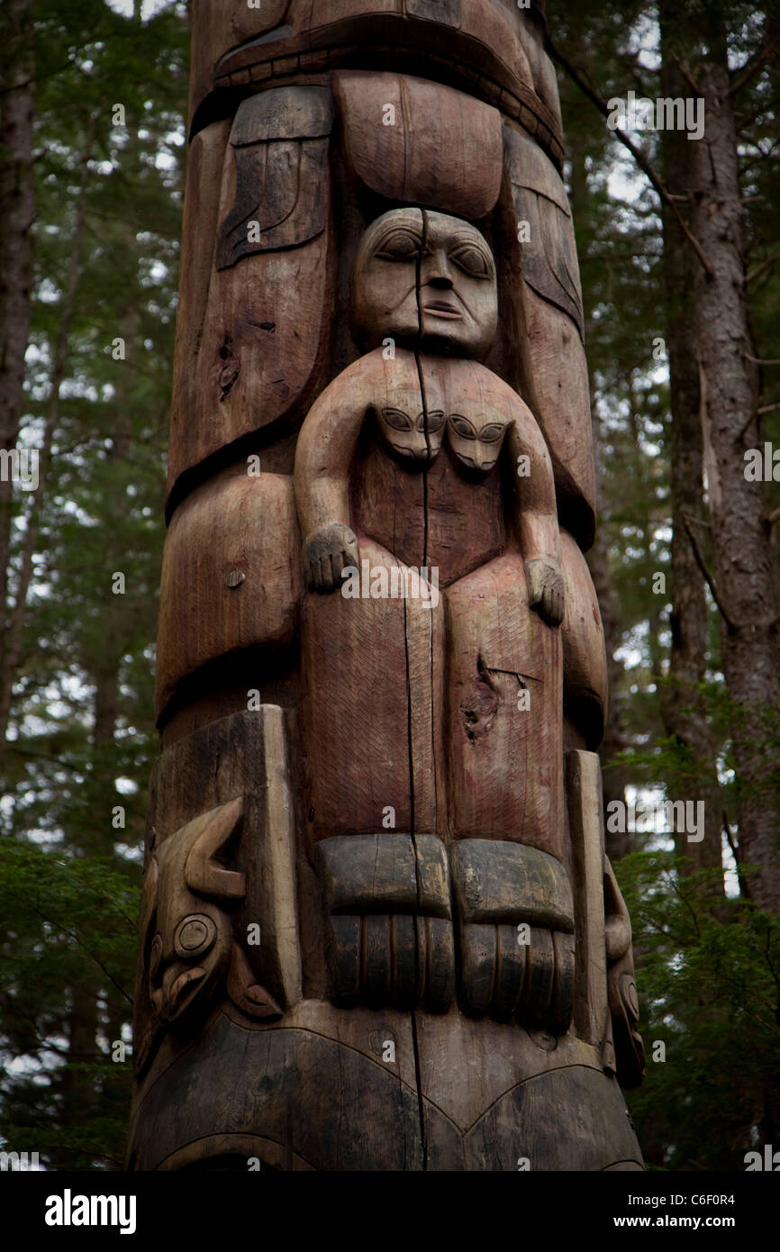 Sitka National Historical Park, Totem Park, Sitka, Alaska Stock Photo ...