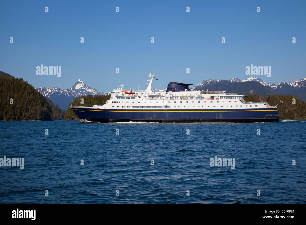Columbia, Alaskan Ferry, Sitka, Alaska Stock Photo