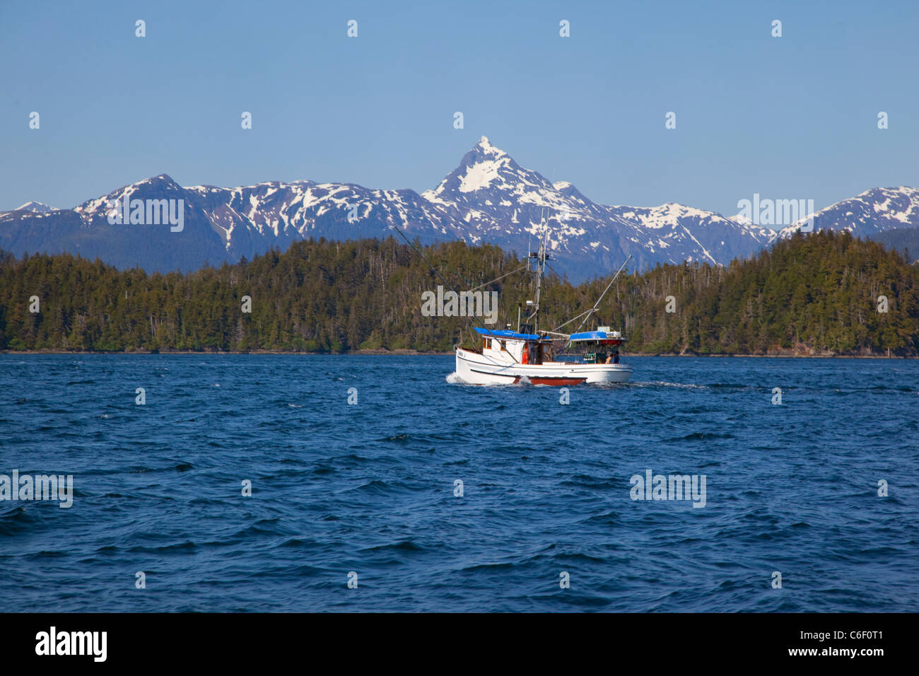 Salmon fishing boat, Sitka, Alaska Stock Photo