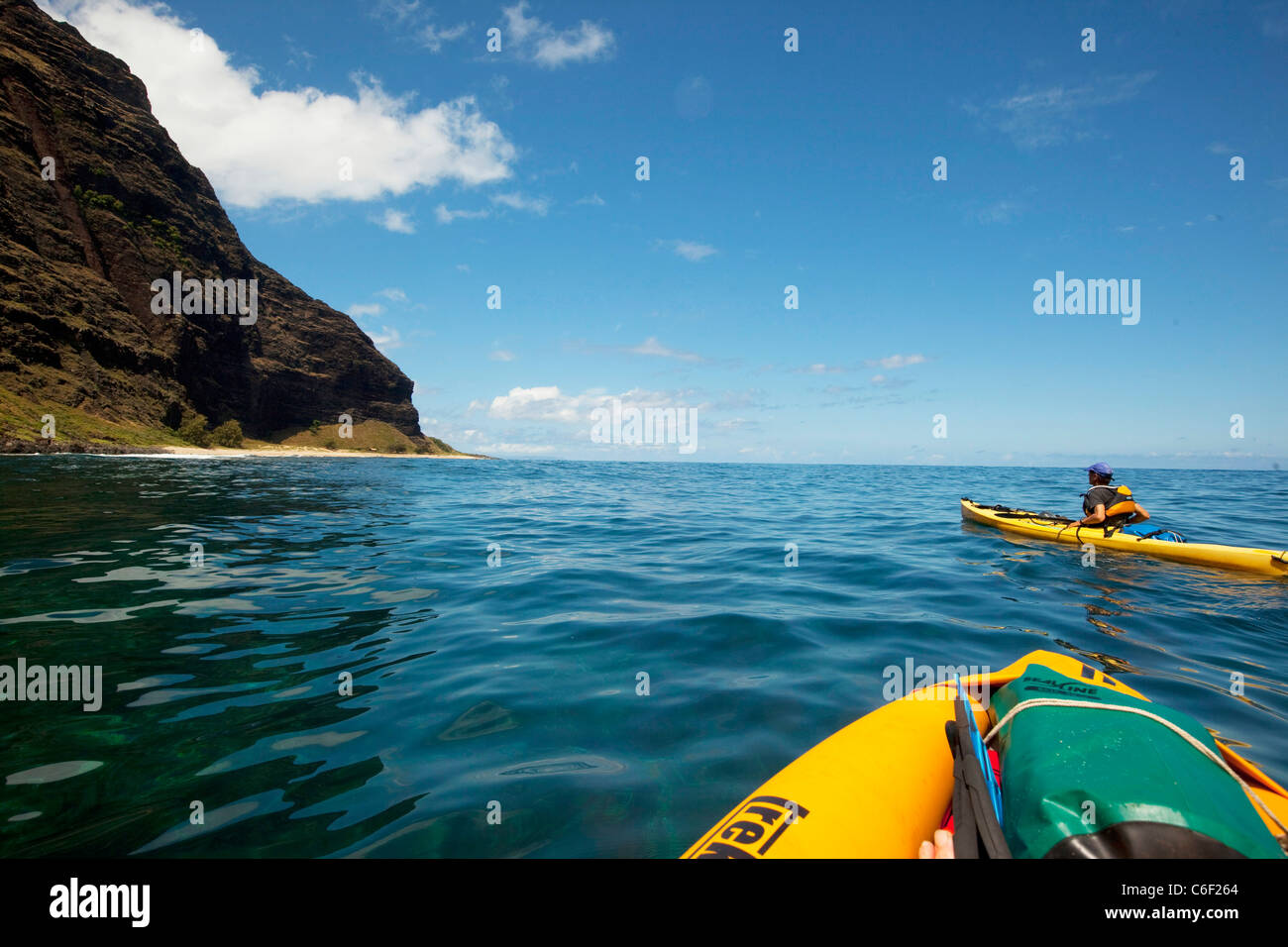 Kayaking, Napali Coast, Kauai, Hawaii Stock Photo Alamy