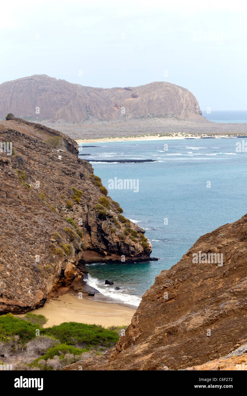 View from the top of the hill at Punta Pitt, San Christobel, Galapagos Stock Photo