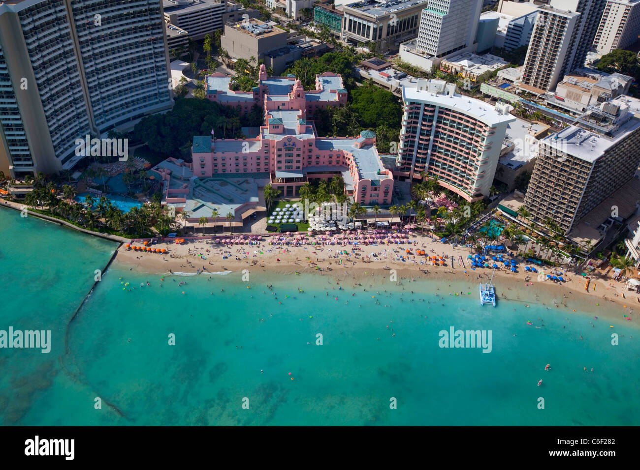 Aerial of royal hawaiian hi-res stock photography and images - Alamy