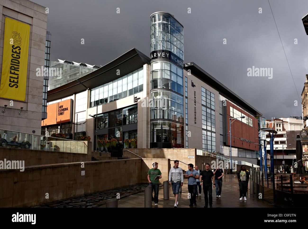 Harvey Nichols store New Cathedral Street Manchester Stock Photo Alamy
