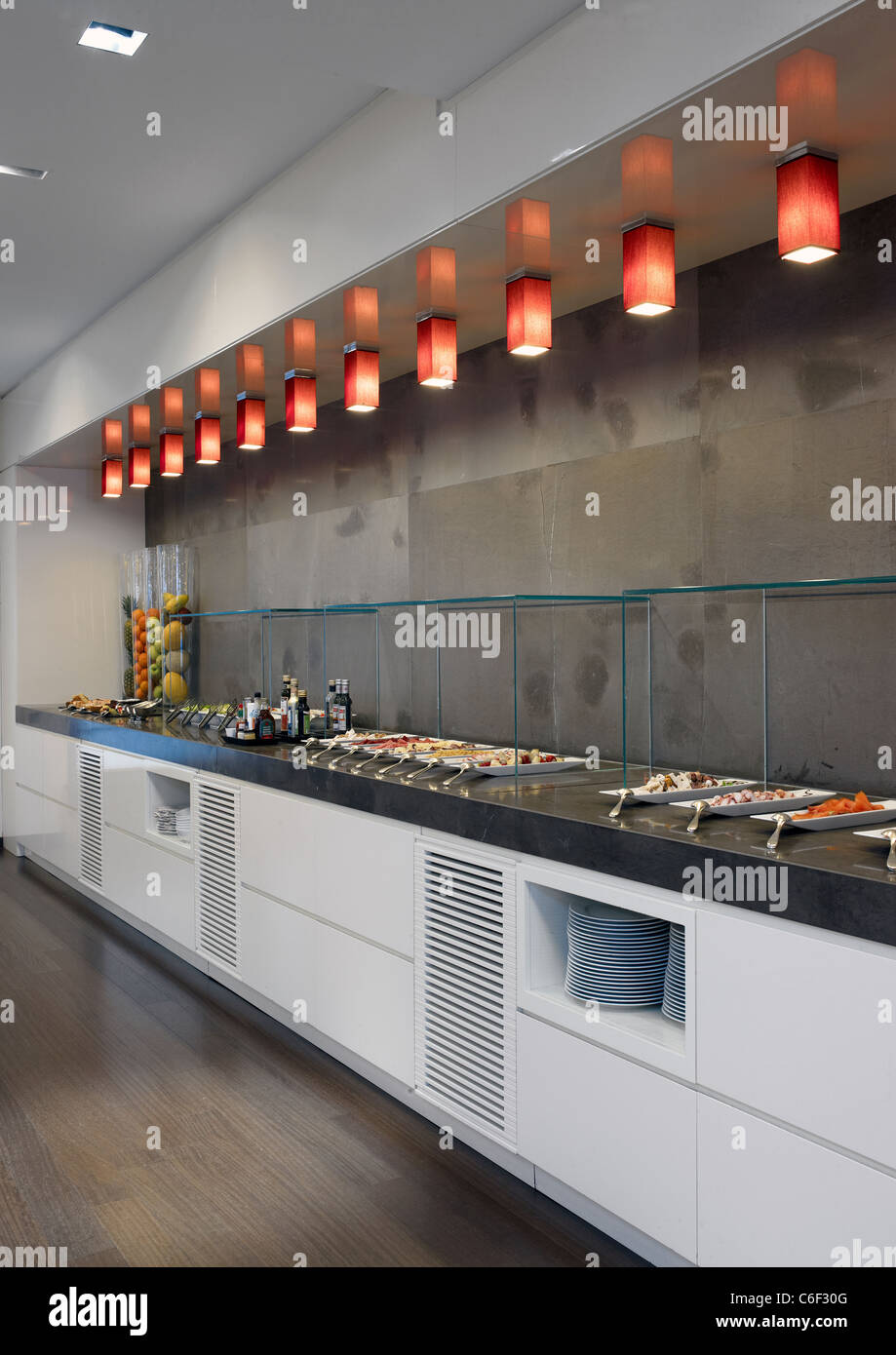 Breakfast buffet bar in a modern hotel in Italy Stock Photo - Alamy