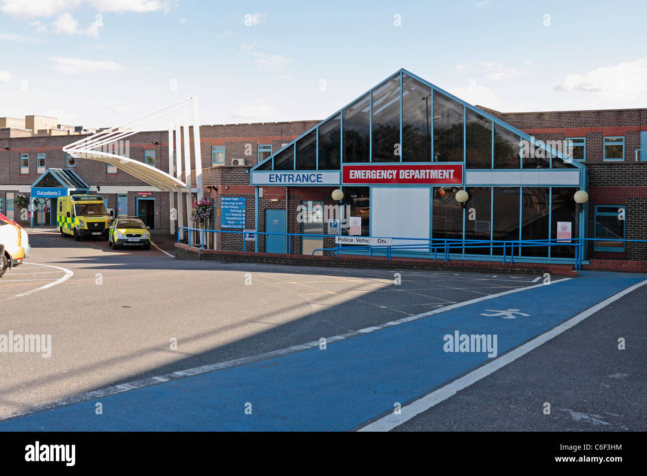 Doncaster Royal Infirmary A&E Accident and Emergency Department entrance Stock Photo