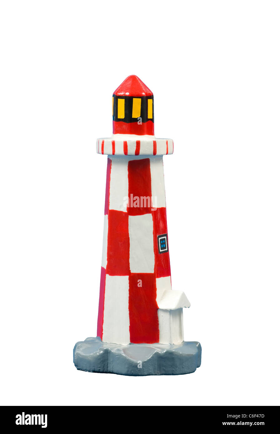 toy lighthouse - close-up - cut-out Stock Photo