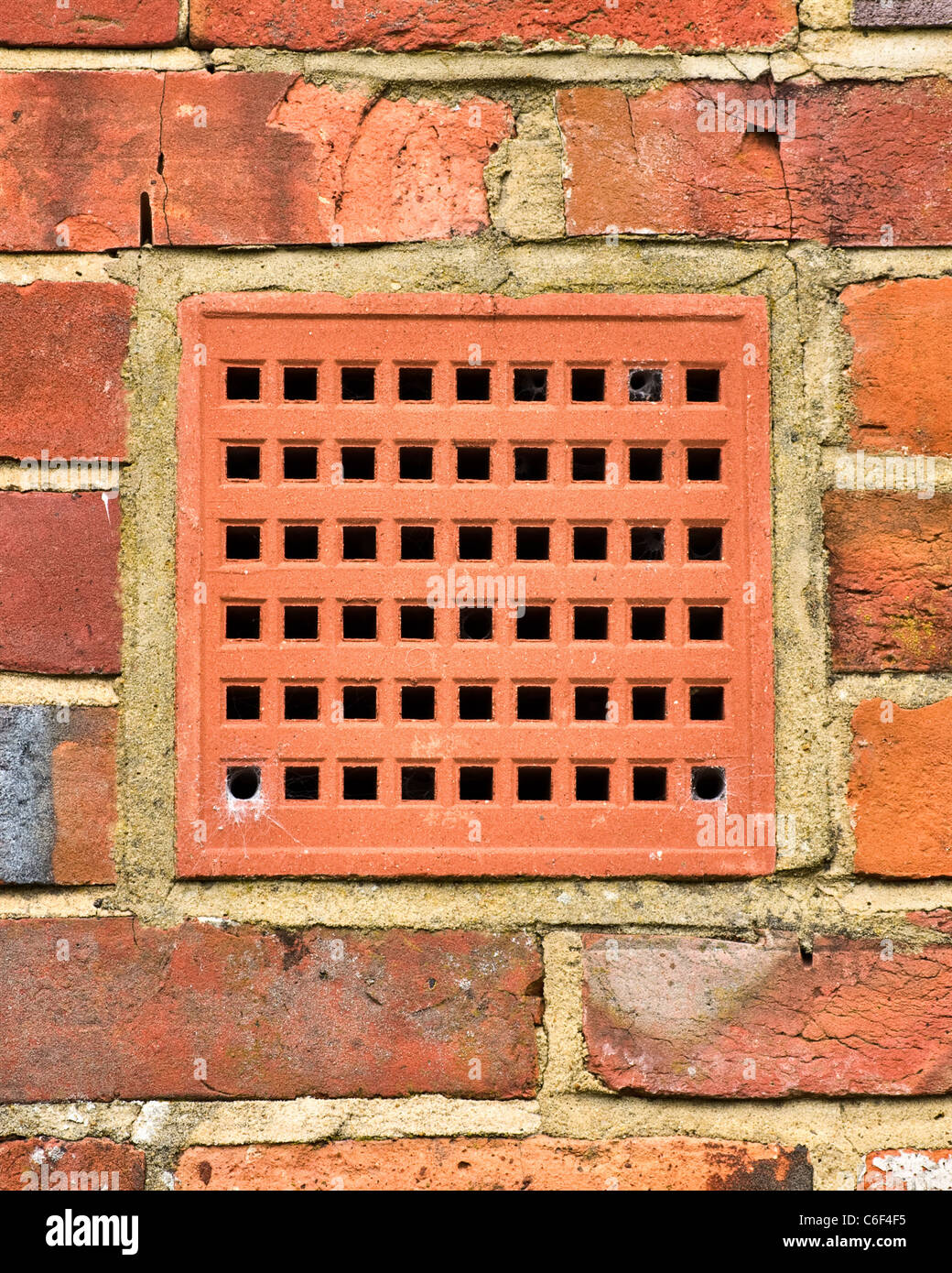 9" Square air ventilation brick close up Stock Photo Alamy