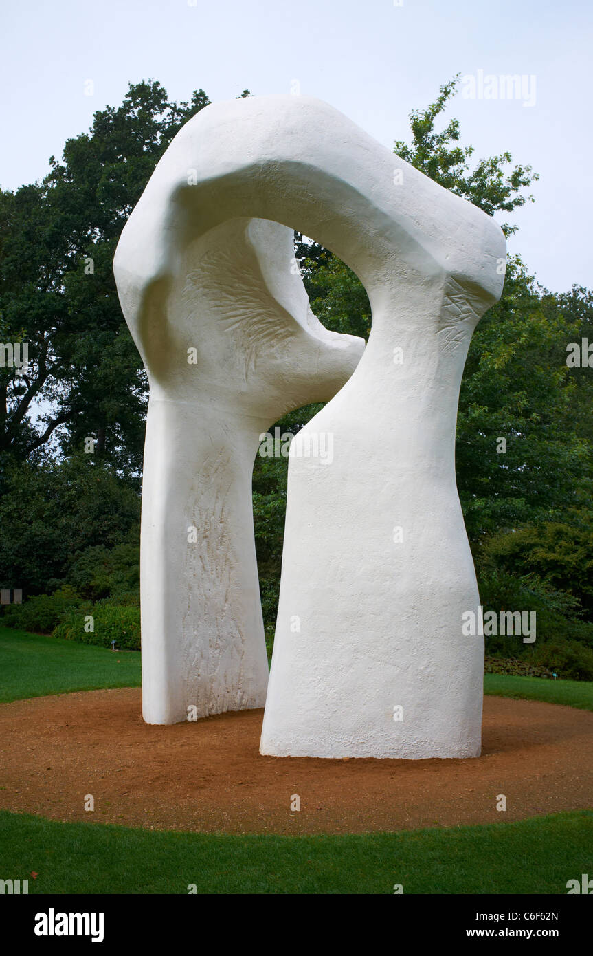 Henry Moore's fibreglass Arch RHS Garden Wisley Woking Surrey UK Stock Photo