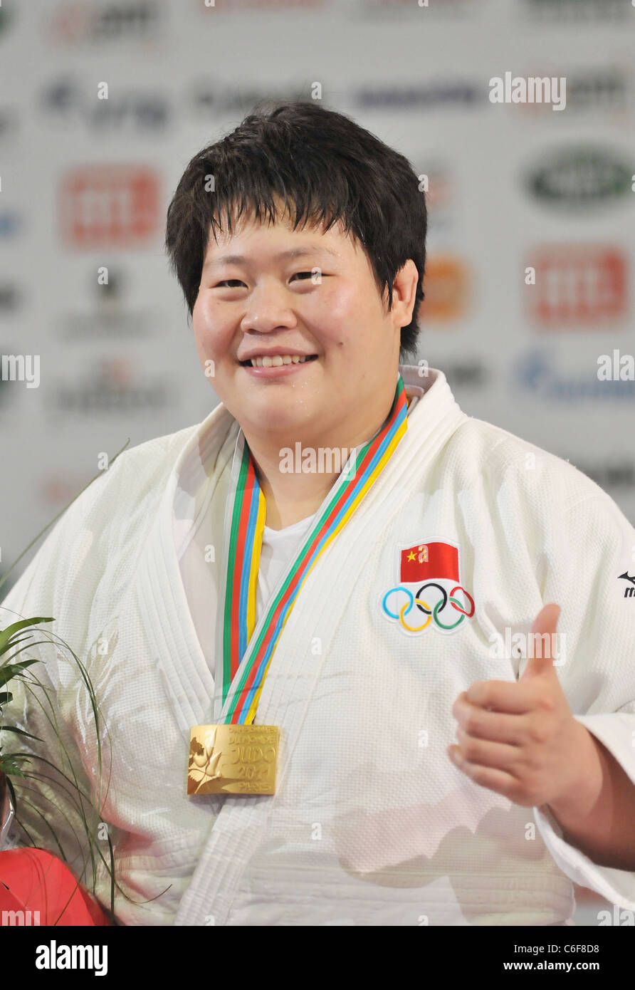TONG, Wen (CHN) got a medal for the World Judo Championships Paris 2011  Stock Photo - Alamy