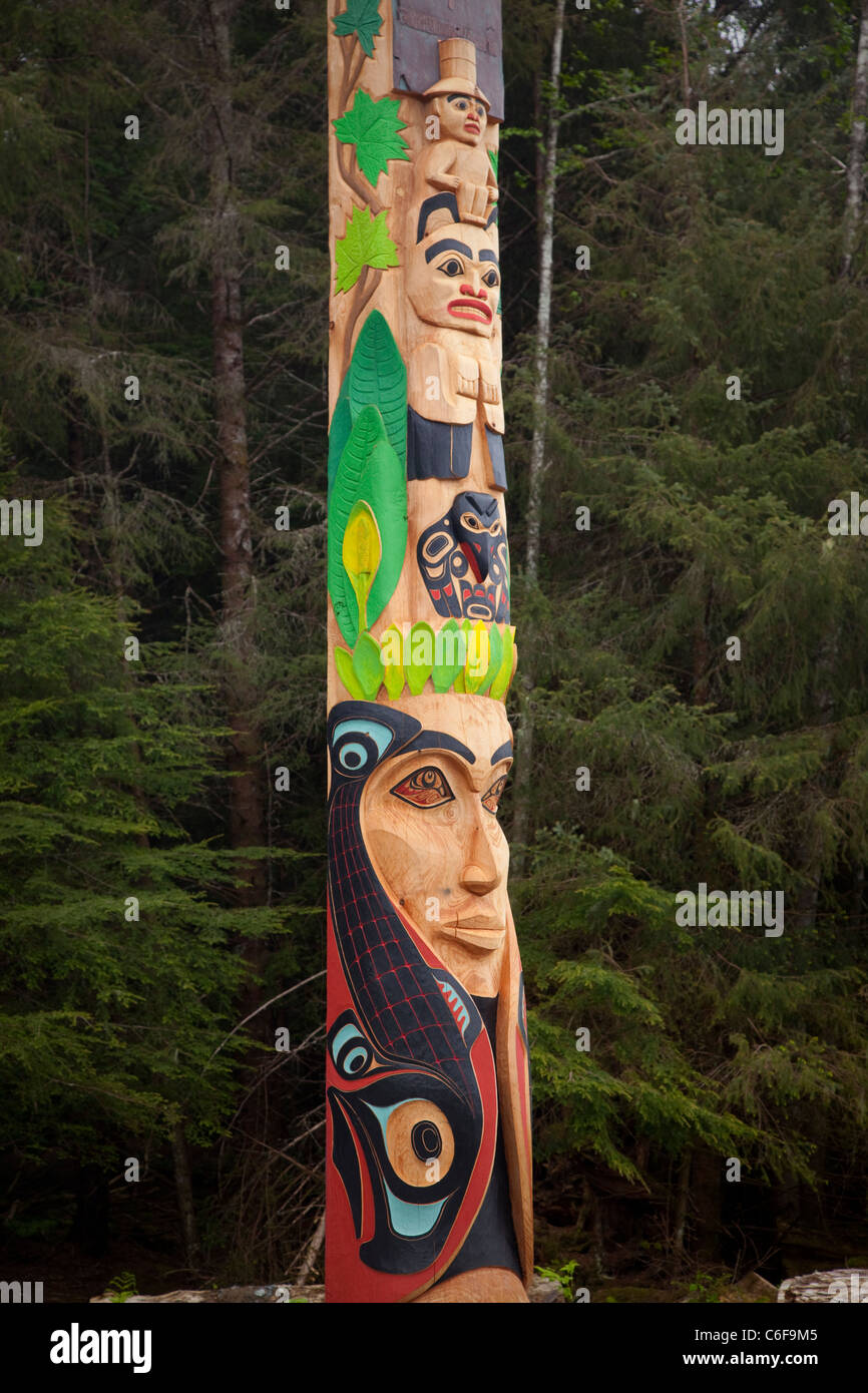 Sitka National Historical Park, Totem Park, Sitka, Alaska Stock Photo ...