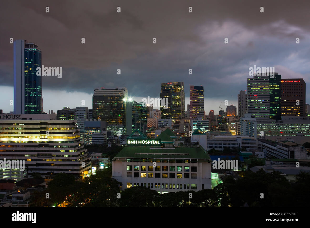 Bangkok skyline at night, Thailand Stock Photo - Alamy