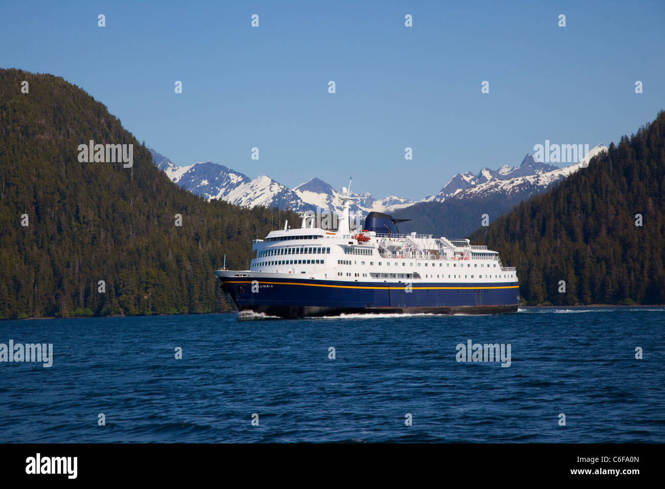 Columbia, Alaskan Ferry, Sitka, Alaska Stock Photo