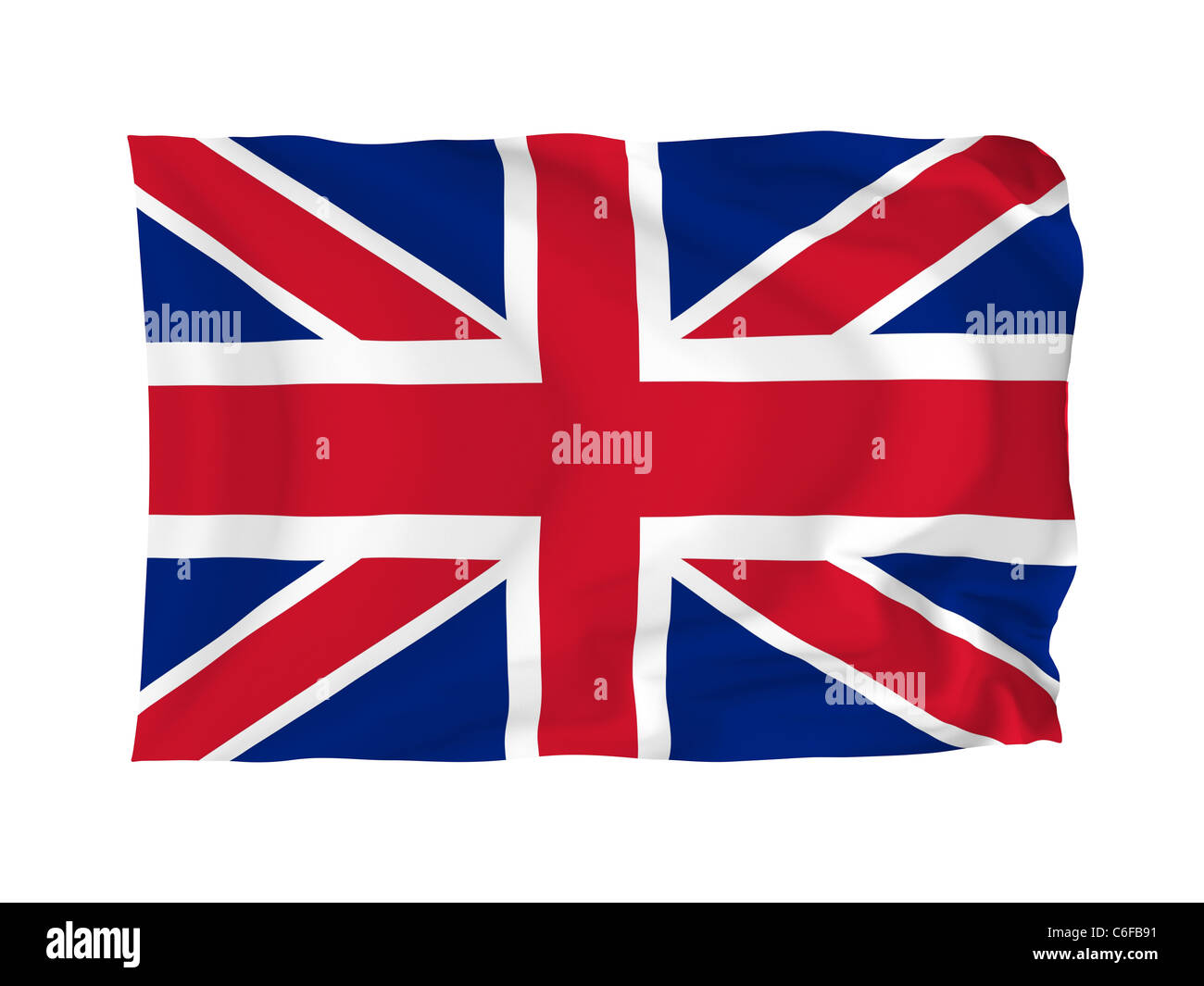 United Kingdom. High resolution Flag series. With fabric texture. Stock Photo