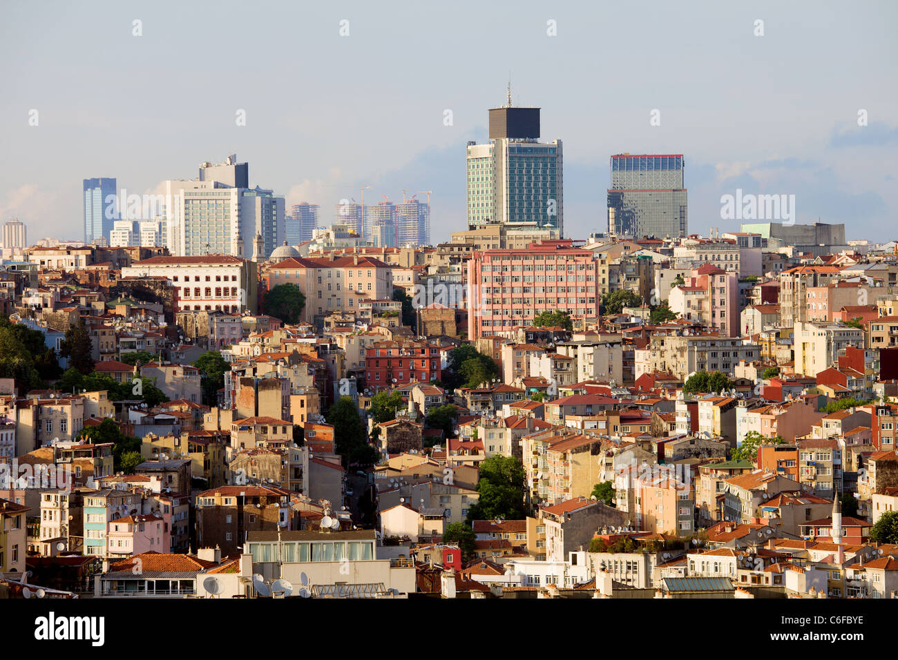 Istanbul cityscape in Turkey, European side of the city Stock Photo Alamy