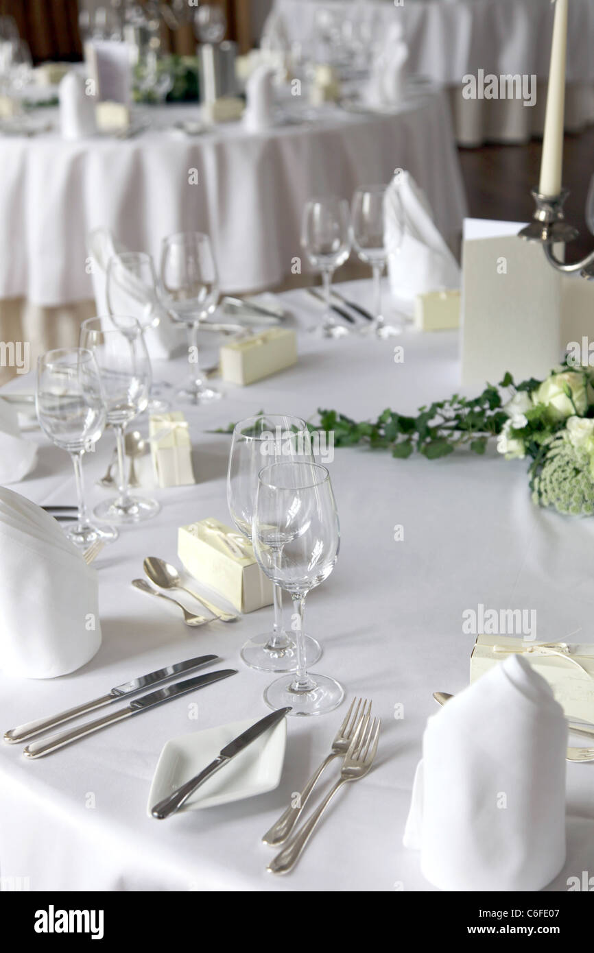 Festive table in the restaurant - upright format Stock Photo