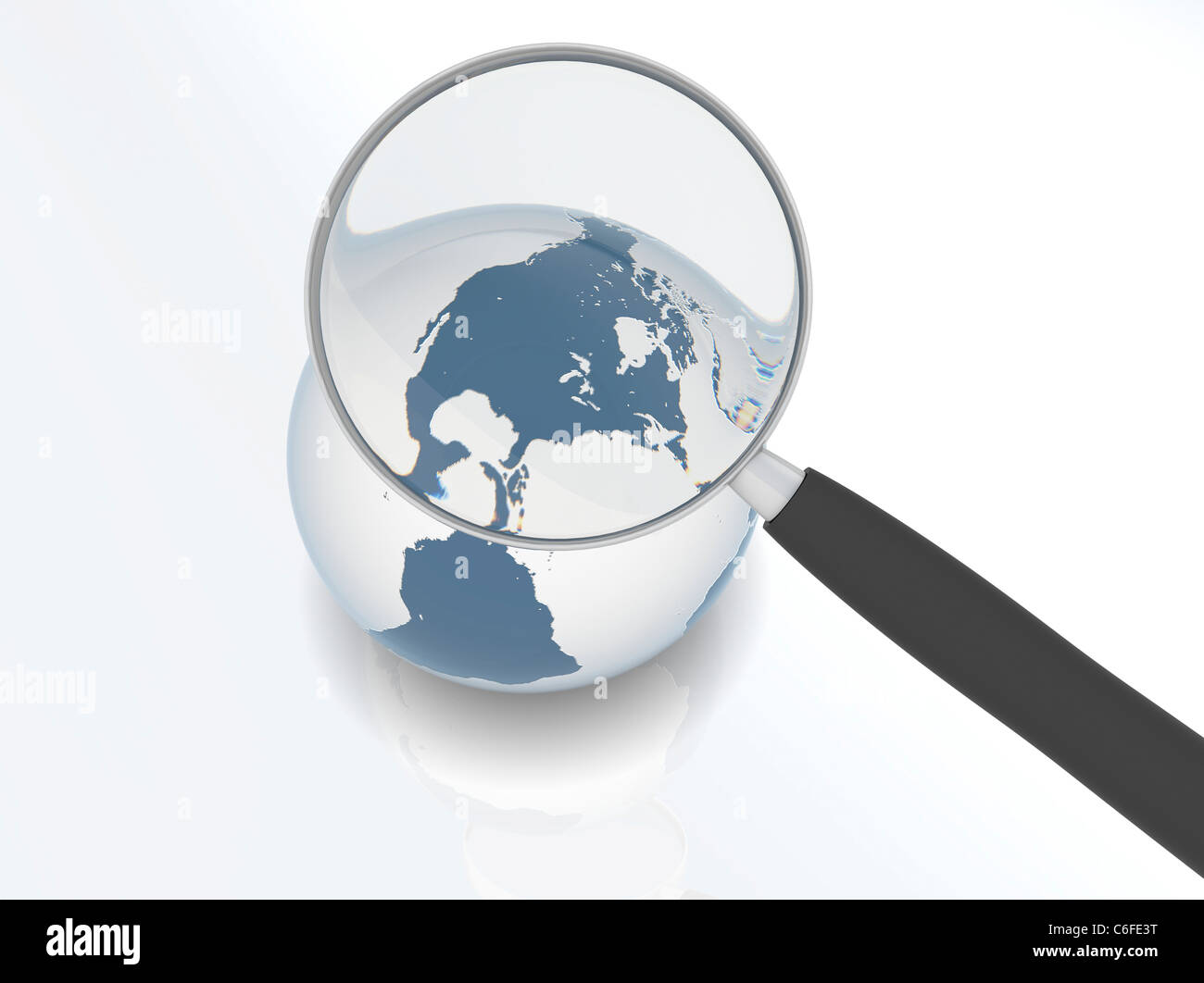 Map of canada magnifying glass hi-res stock photography and images - Alamy