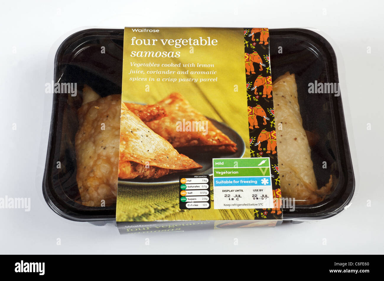 Waitrose vegetable samosas Stock Photo Alamy