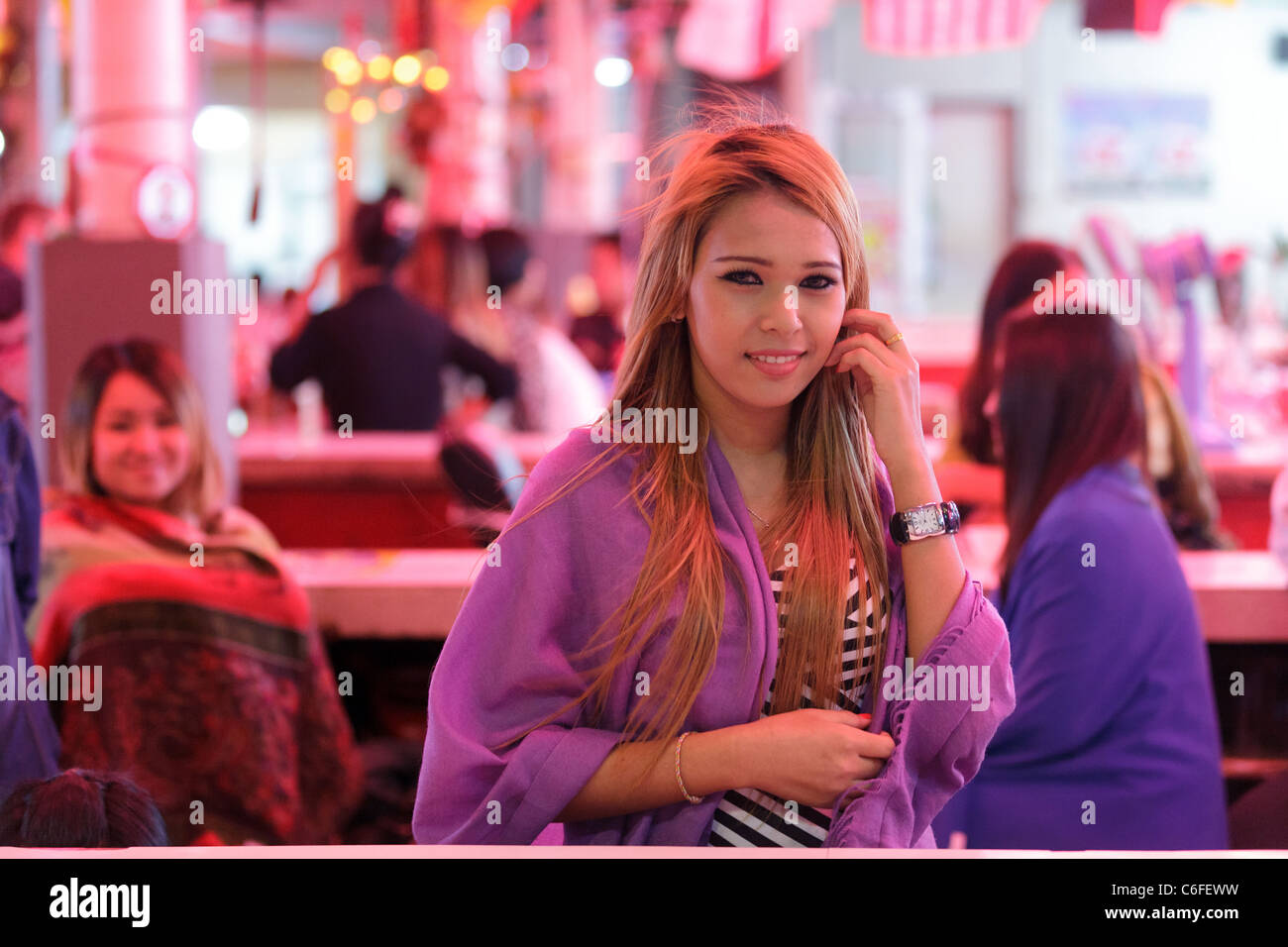 Thai go go ber thai girl barmaid in a gogo bar in Pattaya city, thailand Stock Photo -  Alamy