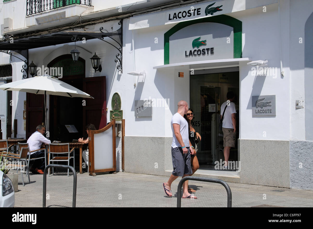 Lacoste store in Eivissa town centre Ibiza a Spanish island Stock Photo