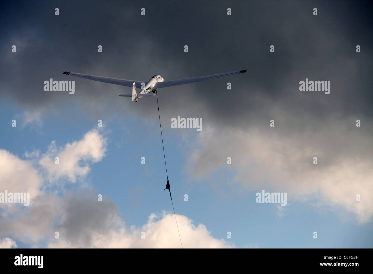 Gliding at Great Hucklow in the Peak District National Park with the