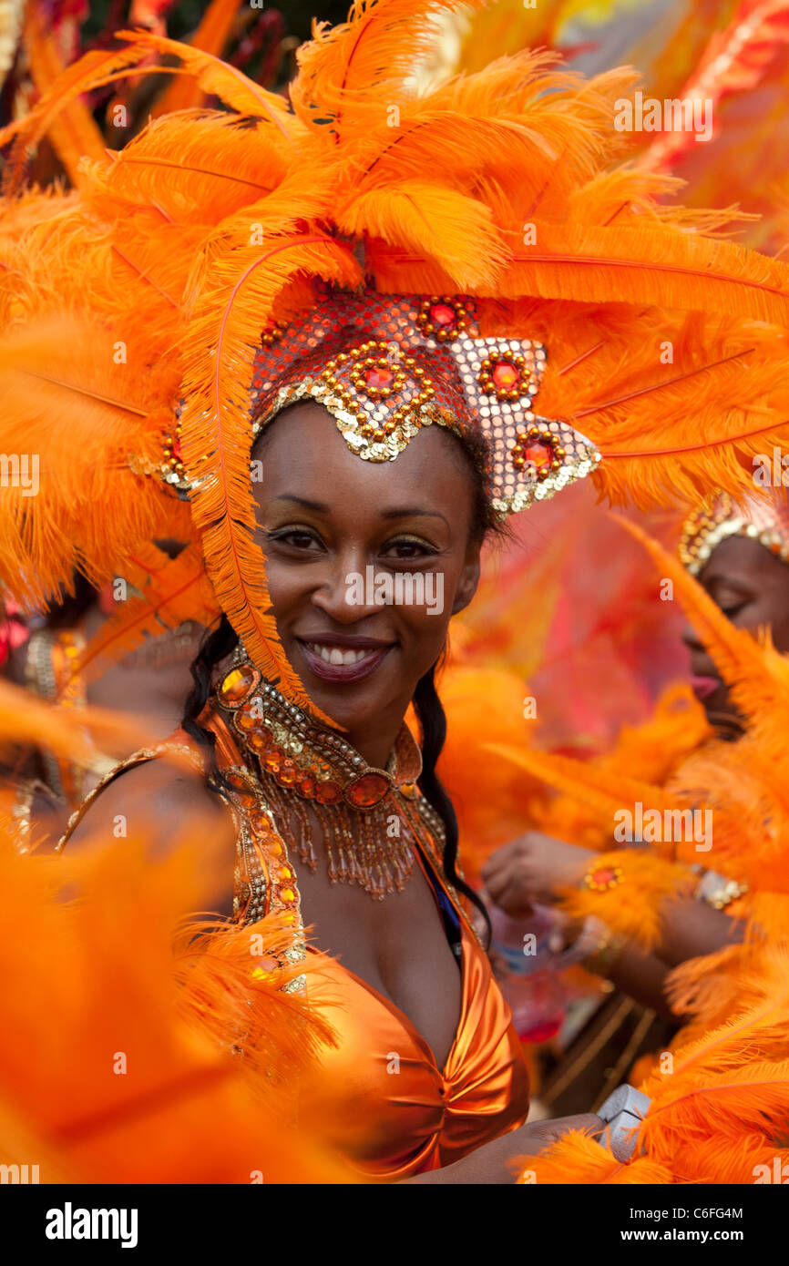 Female dancer at Notting Hill Carnival Stock Photo - Alamy