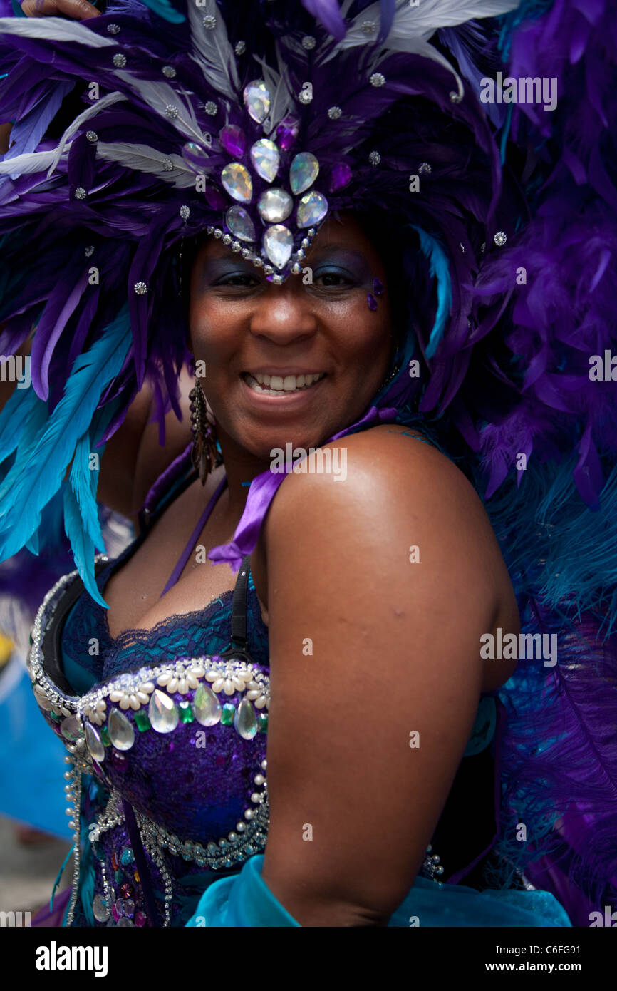 Female dancer at Notting Hill Carnival Stock Photo - Alamy